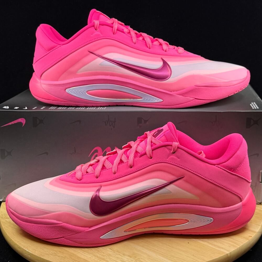 Size 15W/13.5M - Nike A'ja Wilson A'One Pink Aura FZ8 FZ8605-601 Basketball Shoe
